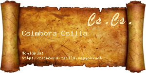 Csimbora Csilla névjegykártya