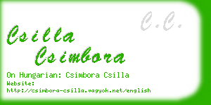 csilla csimbora business card